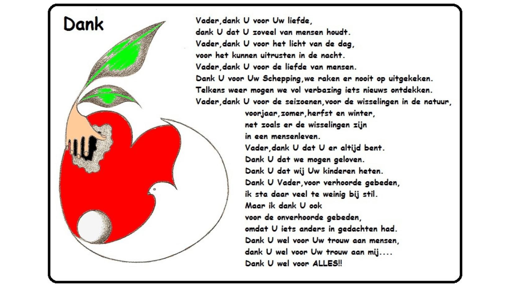 Dankgebed Voor De Dag Dankdag - Korelon